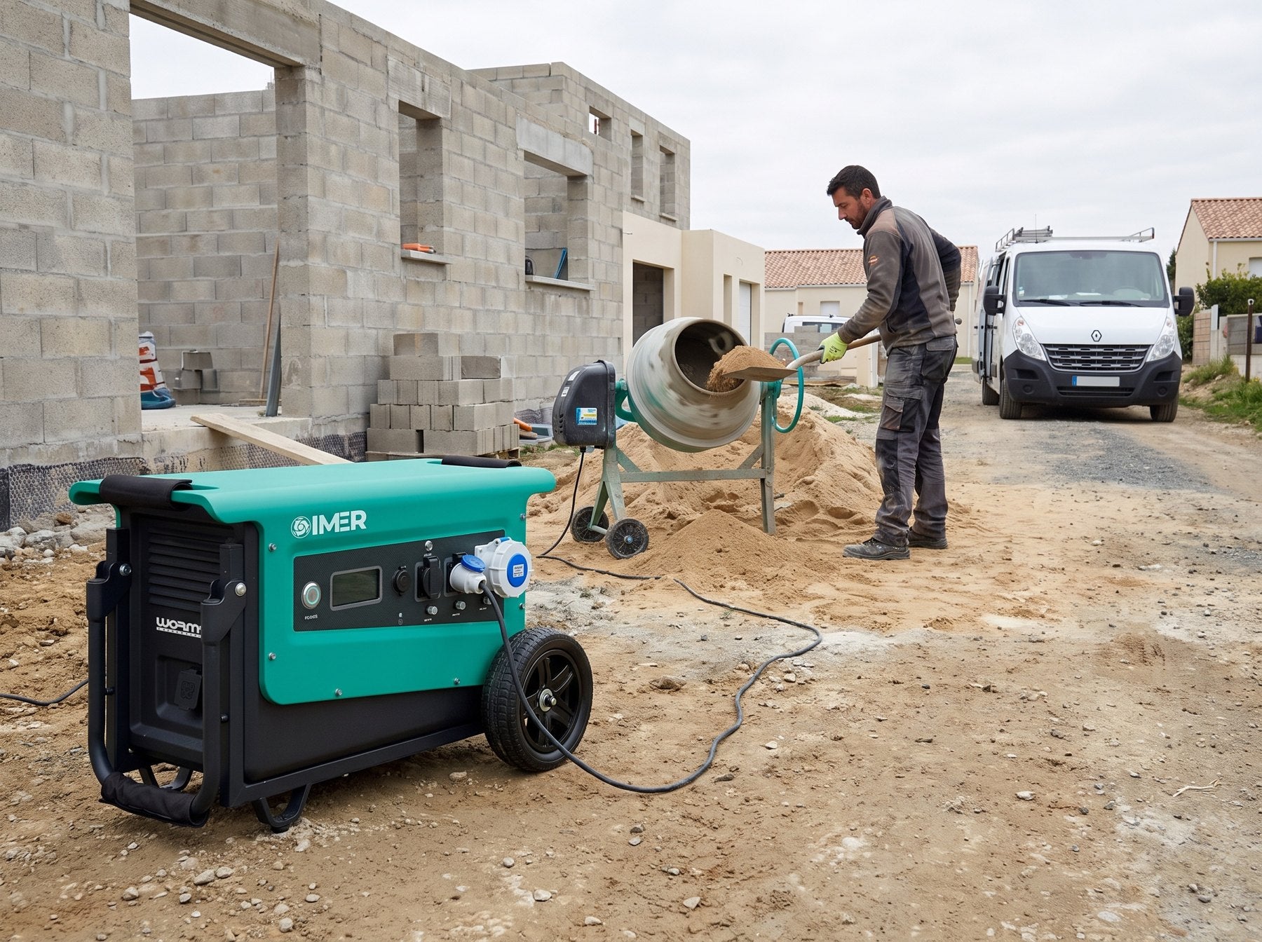 Groupe électrogène silencieux : la batterie de chantier, l'alternative qui ne fait aucun bruit