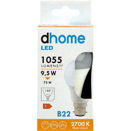 Ampoule LED standard – 9,5 W – B22 – 1055 lm – 2700 K