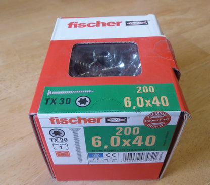 Fischer POWER-FAST 6 x 40 screws