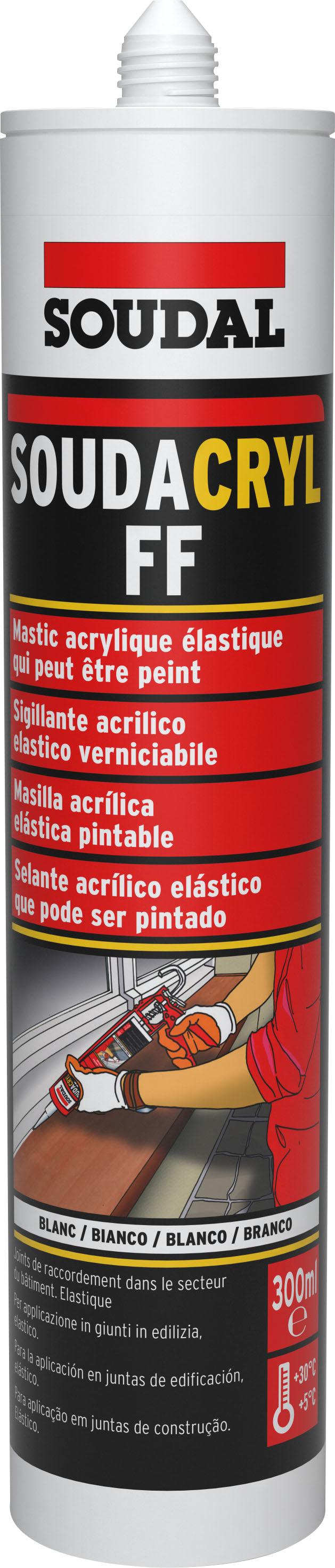 Mastic acrylyque Soudal Soudacryl FF