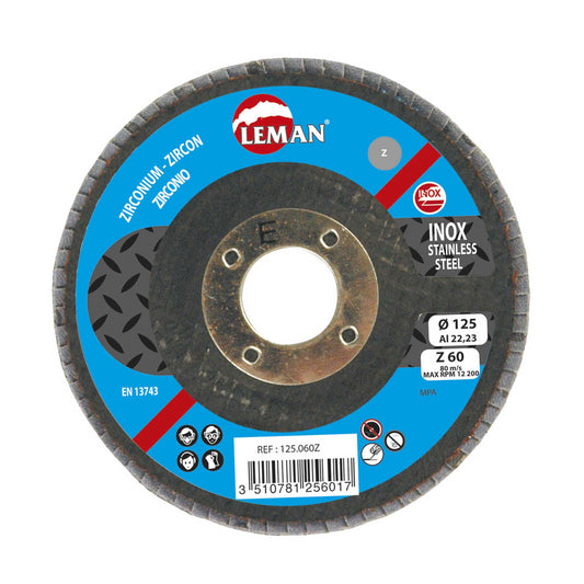 Pack of 10 Leman zirconium flap discs