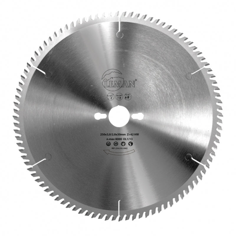 Leman circular saw blade for non-ferrous metals