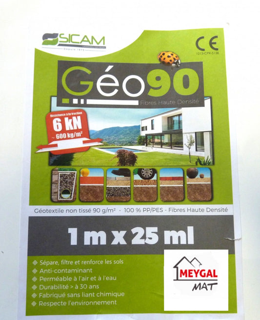 Bidim-Geotextil GEO90 1 x 25 m