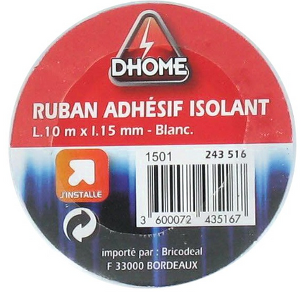 Ruban électrique blanc.