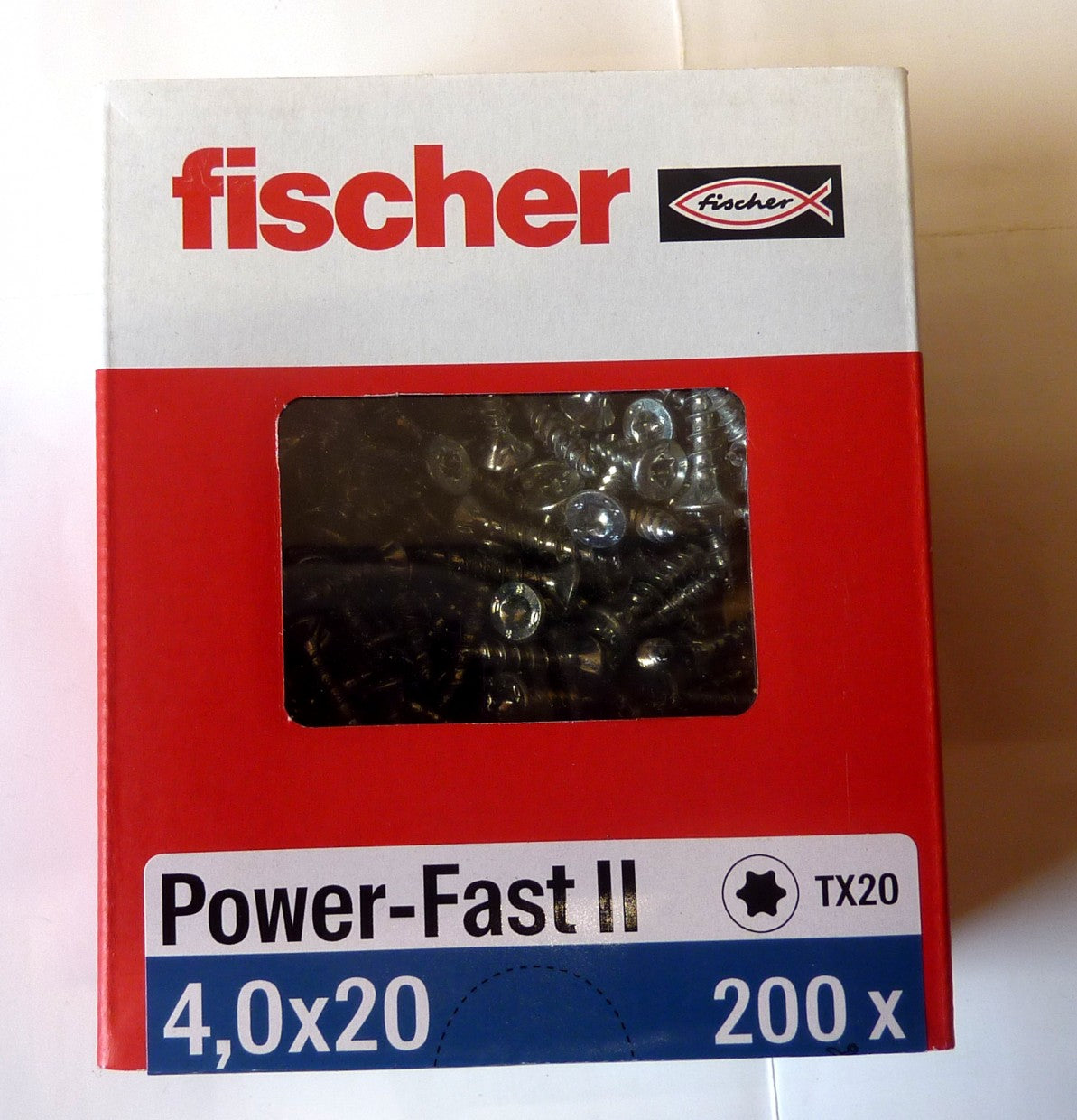 Fischer POWER-FAST 4 x 20 screws