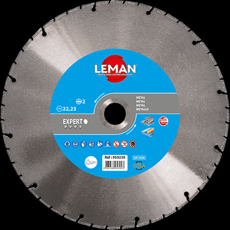 Disque diamant PRO acier, fer, fonte, inox Leman