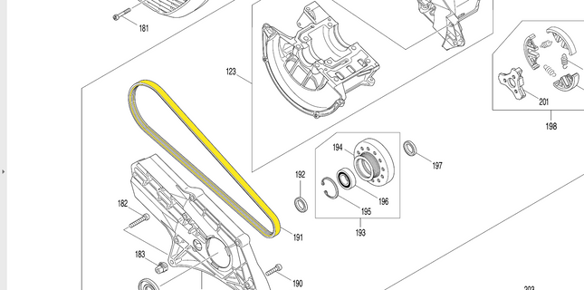Courroie découpeuse Makita EK7651H