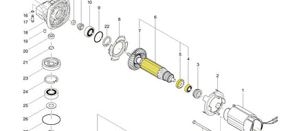 Induit meuleuse makita GA5030R