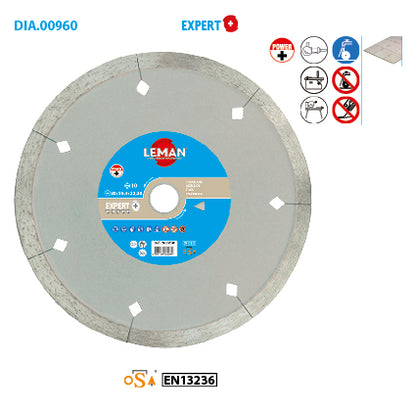 Leman-Fliesen-Diamantscheibe mit glattem, durchgehendem Rand