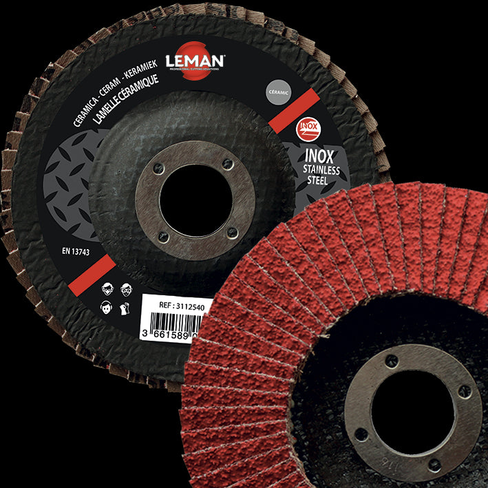 Box of 10 Leman ceramic flap discs