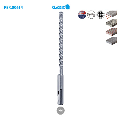 SDS + Leman 4-cutting reinforced concrete drill bit