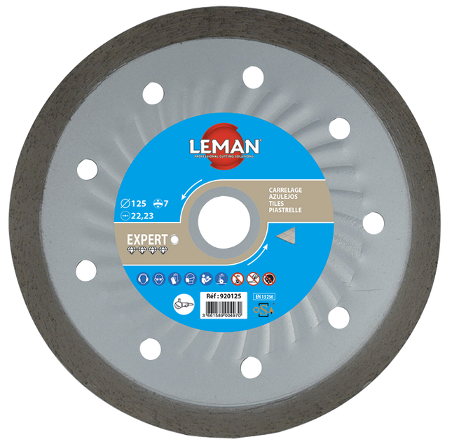 Disque diamant à jante continue lisse carrelage Leman