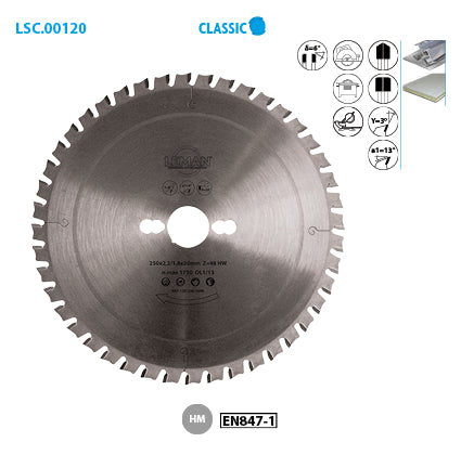 Leman circular saw blade for metals