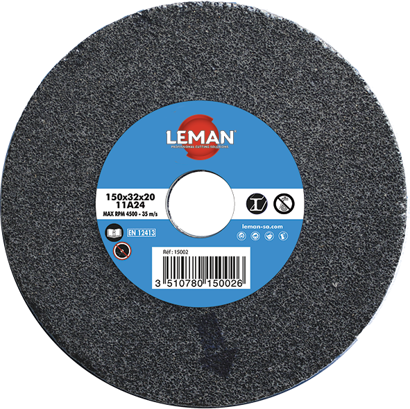 Meule touret vitrifiée grise 200 mm Leman