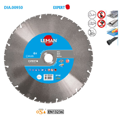 Disque diamant PRO acier, fer, fonte, inox Leman