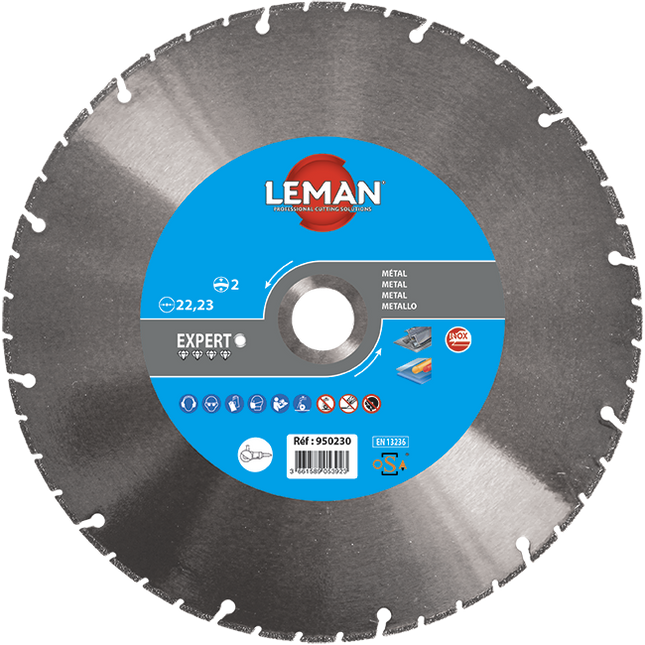 Disque diamant PRO acier, fer, fonte, inox Leman