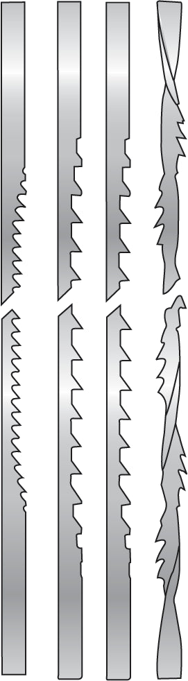 Assortiment de 12 lames de scie à chantourner Leman