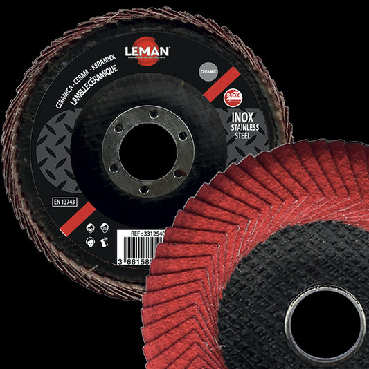 Leman special angle ceramic flap disc