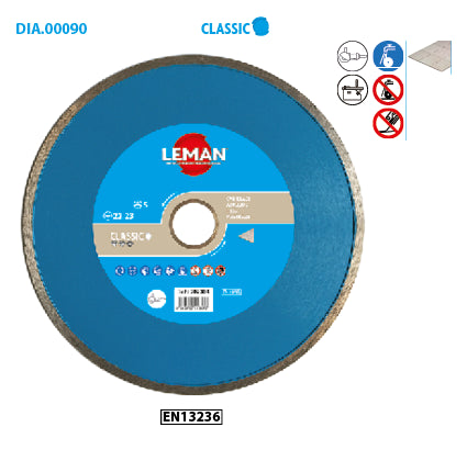 Leman smooth continuous rim diamond disc for tiles