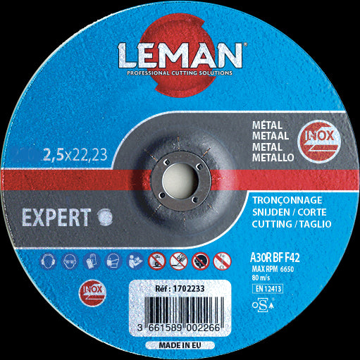 Leman 125 mm stainless steel cutting disc