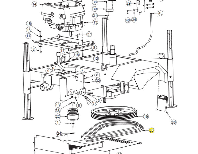 Courroie malaxeur Imer MIX360