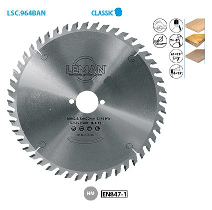 Leman circular saw blade for portable machines