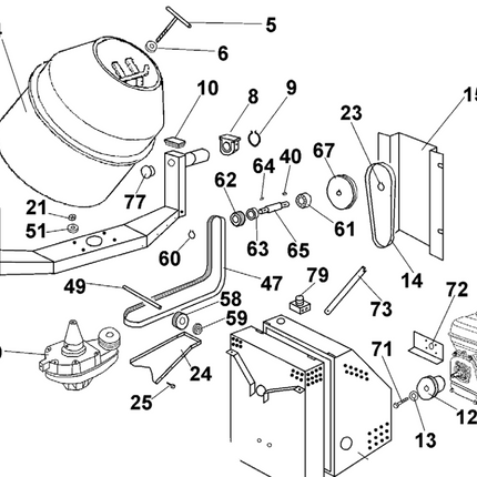 Arbre de transmission IMER S350 moteur thermique