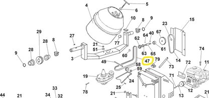 Courroie bétonnière IMER S350R thermique