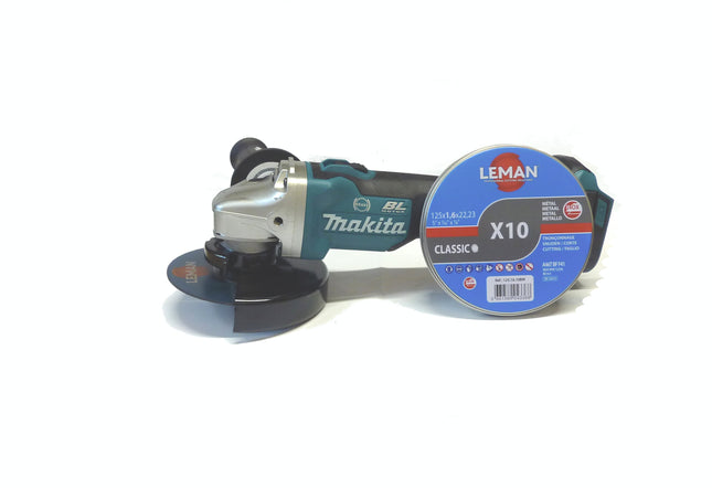 Pack Promo Meuleuse Makita DGA506Z + 10 Disques Leman Ø125 mm