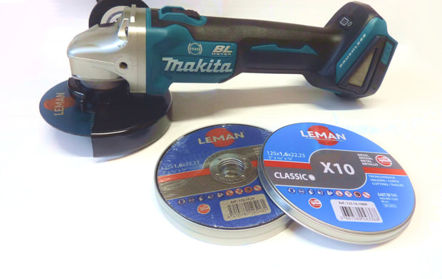 <strong>Pack Promo </strong>: Meuleuse Makita DGA506Z + 10 disques Leman
