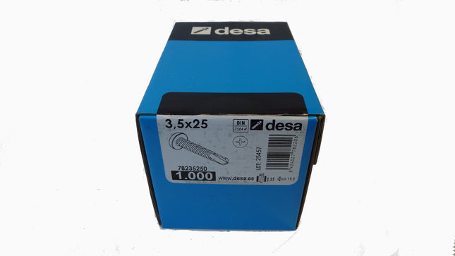 Boîte de 1000 vis autoperforantes 3,5 × 25 mm