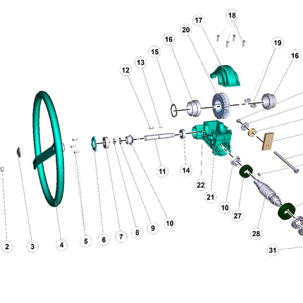 Douille support réducteur de basculement – Bétonnières Imer S190 / S250 / S350