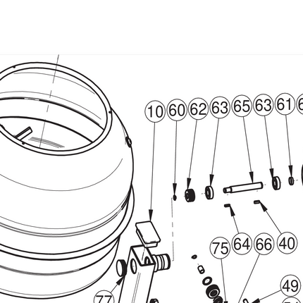 Entretoise pour bétonnière IMER S350