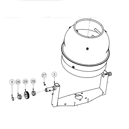 Circlip d’origine IMER pour bétonnière S190, S250 et S350