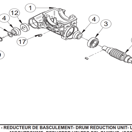 Joint spi pour réducteur de basculement – bétonnières Imer S190 / S250 / S350