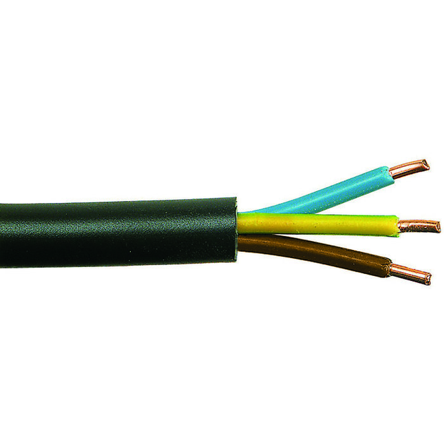 CABLE RIGIDE R2V - 3G2.5 NOIR