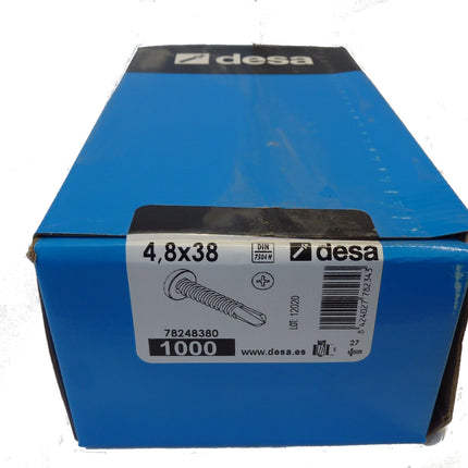 Boîte de 1000 vis autoperforantes 4,8 × 38 mm