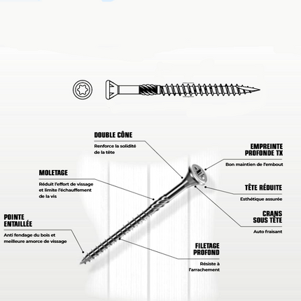 Vis terrasse inox A2 5x50