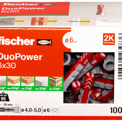 CHEVILLES FISCHER DUOPOWER  6 * 30 collerette