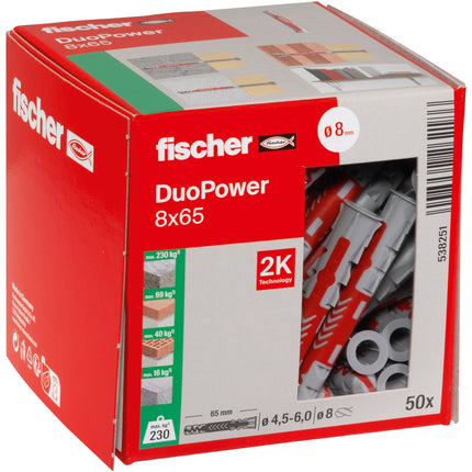 CHEVILLES FISCHER DUOPOWER  8 * 65 collerette