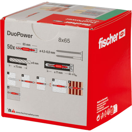 CHEVILLES FISCHER DUOPOWER  8 * 65 collerette