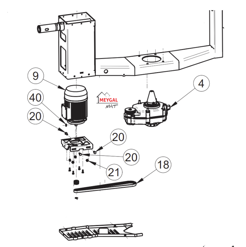 Moteur électrique bétonnière IMER S190 S250