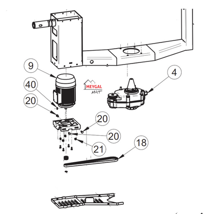 Moteur électrique bétonnière IMER S190 S250